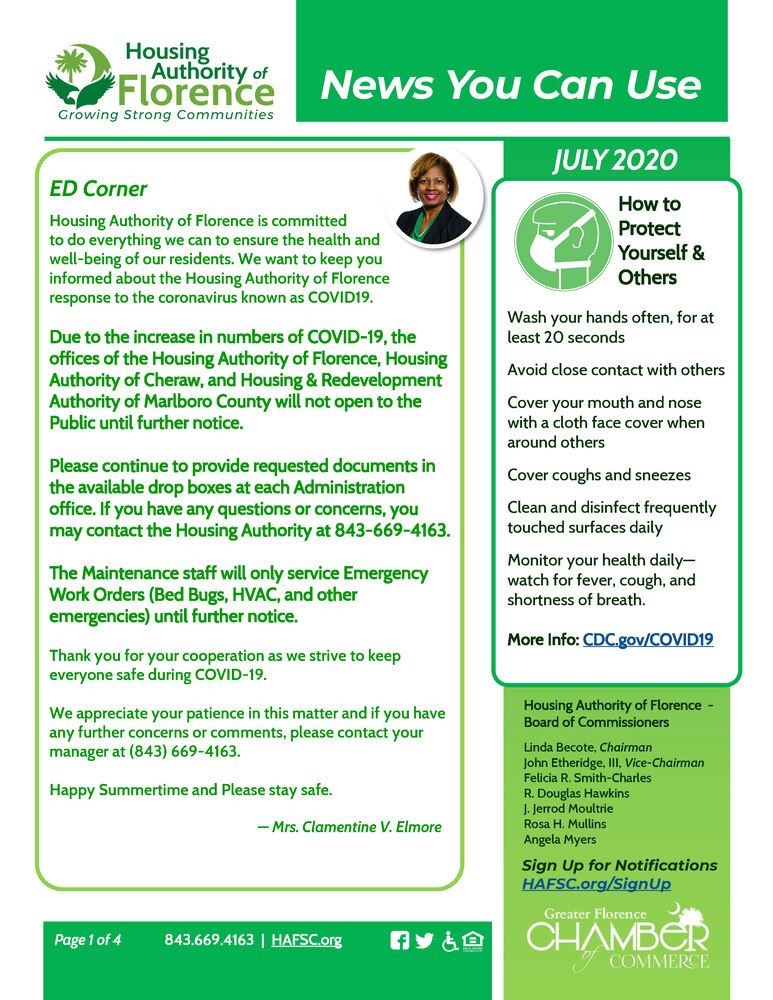 July E-Newsletter Page 1