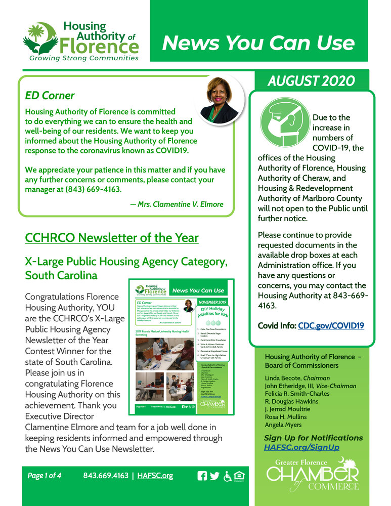 August E-News Page one