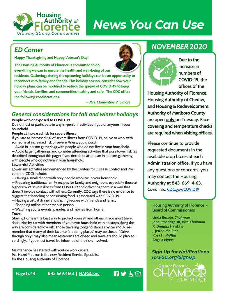 November e-Newsletter Page 1