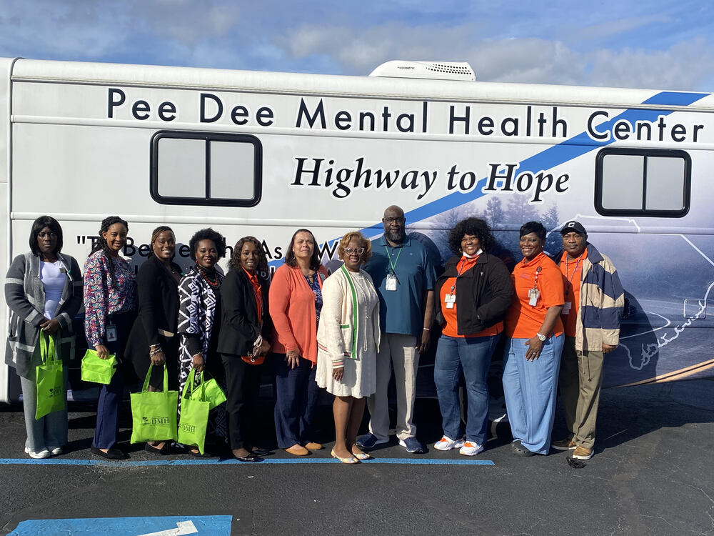 Pee Dee Mental Health Highway to Hope RV with Florence Housing Authority staff