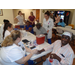 Nurses giving health screenings