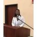 Woman speaking at podium