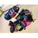 Pile of backpacks for children