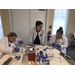 nursing students preparing free health screening tests