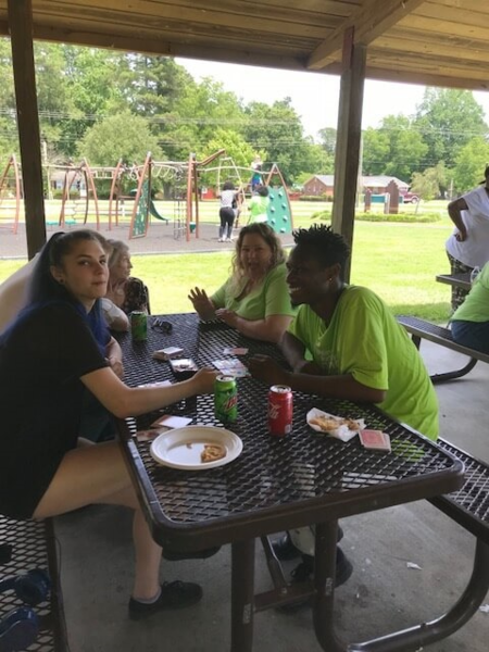 3rd Annual HAF Family Picnic group at picnic table
